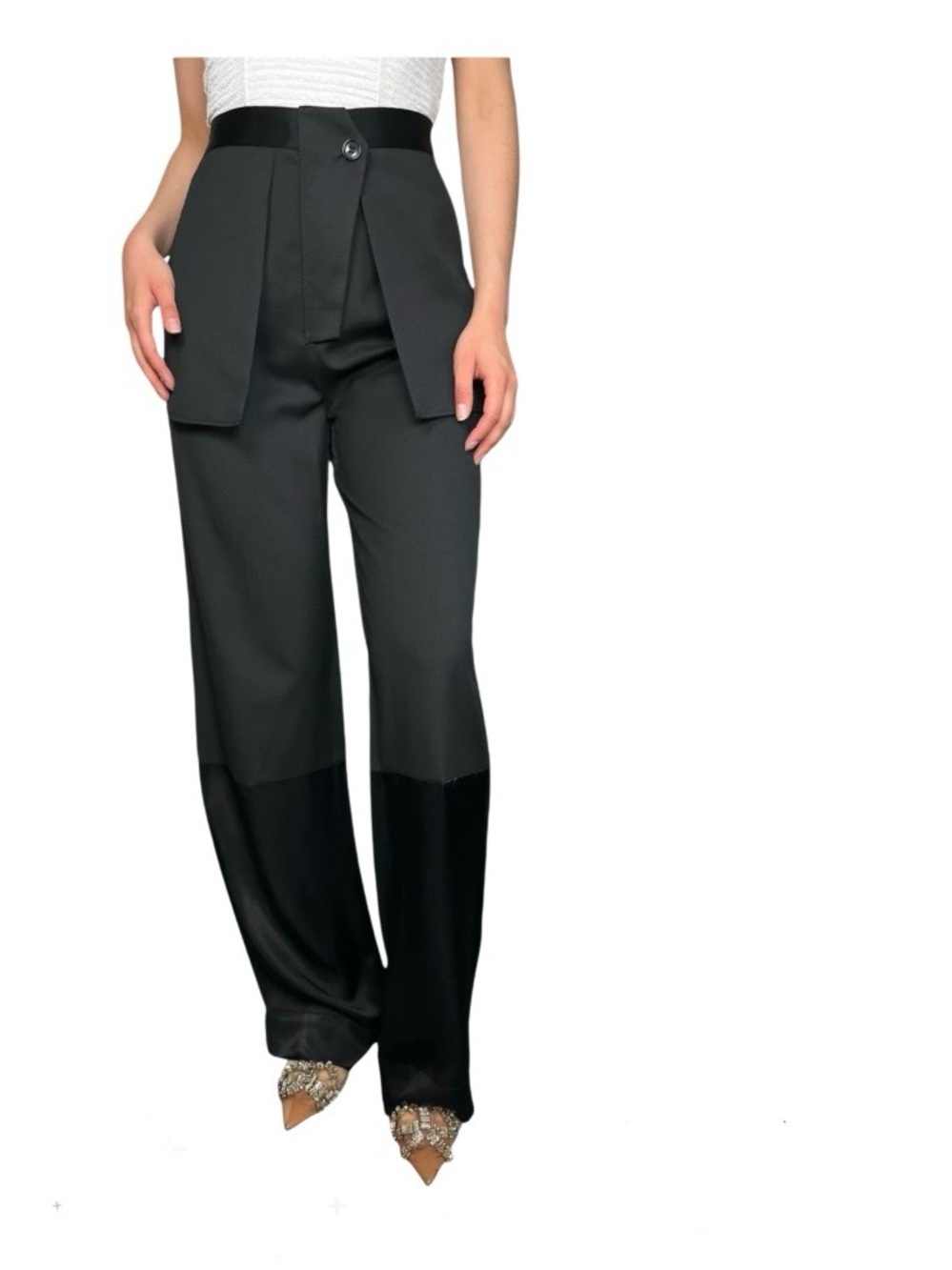 Zara Avante Garde Unique Black Trousers
